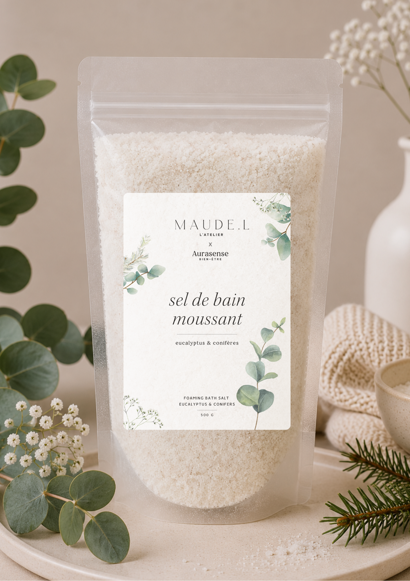 Sel de Bain Moussant — AURASENSE